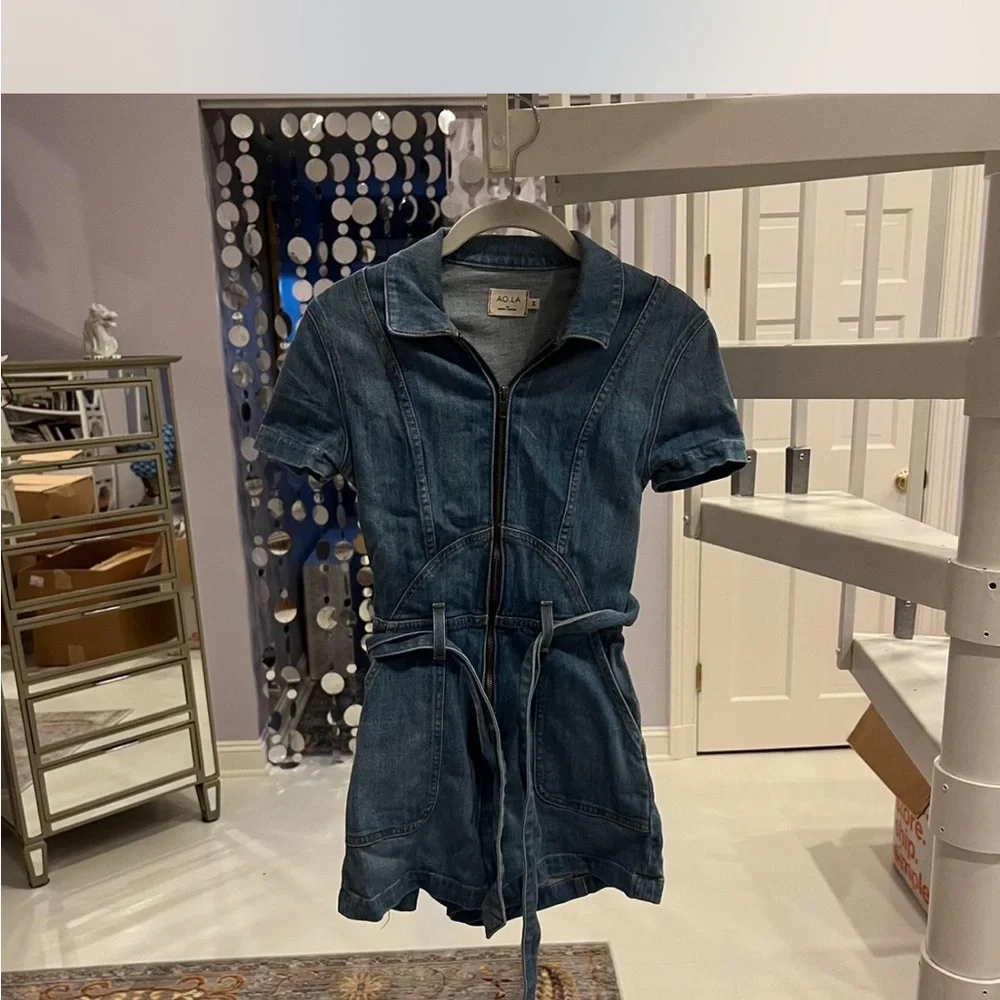 Alice & Olivia Denim Romper - Picture 2 of 2